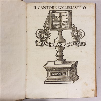 Lot 177 - Frezza dalle Grotte (Gioseppe). Il cantore ecclesiastico, 1st edition, Padua, 1698
