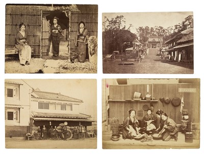 Lot 73 - Japan. A group of 17 albumen prints, c. 1875