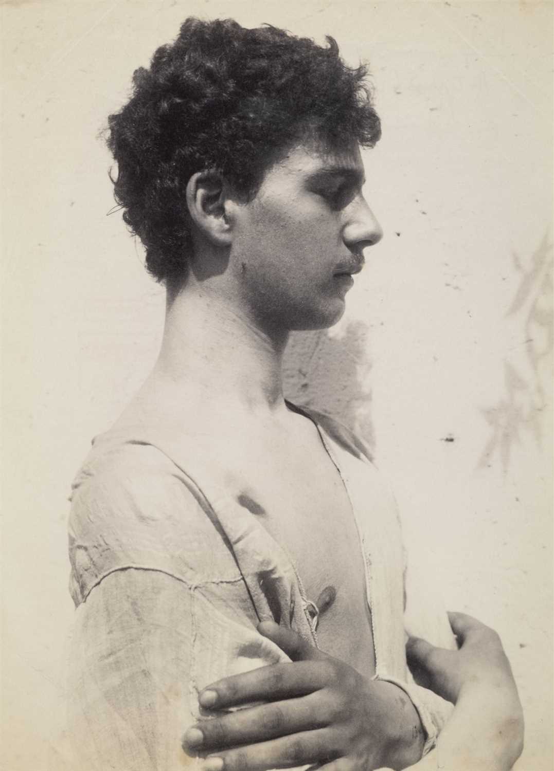 Lot 205 - Gloeden (Wilhelm von, 1856-1931). Head and shoulders portrait of a Sicilian peasant, circa 1900