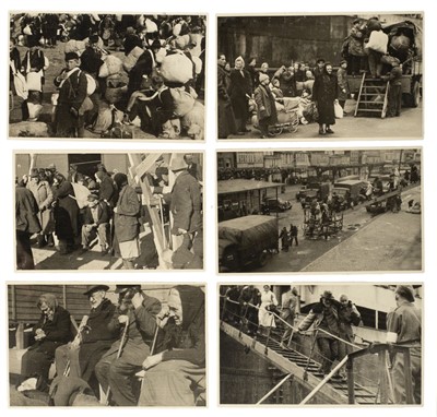 Lot 229 - World War Two Refugees. A group of 64 vintage gelatin silver print photos, 1946