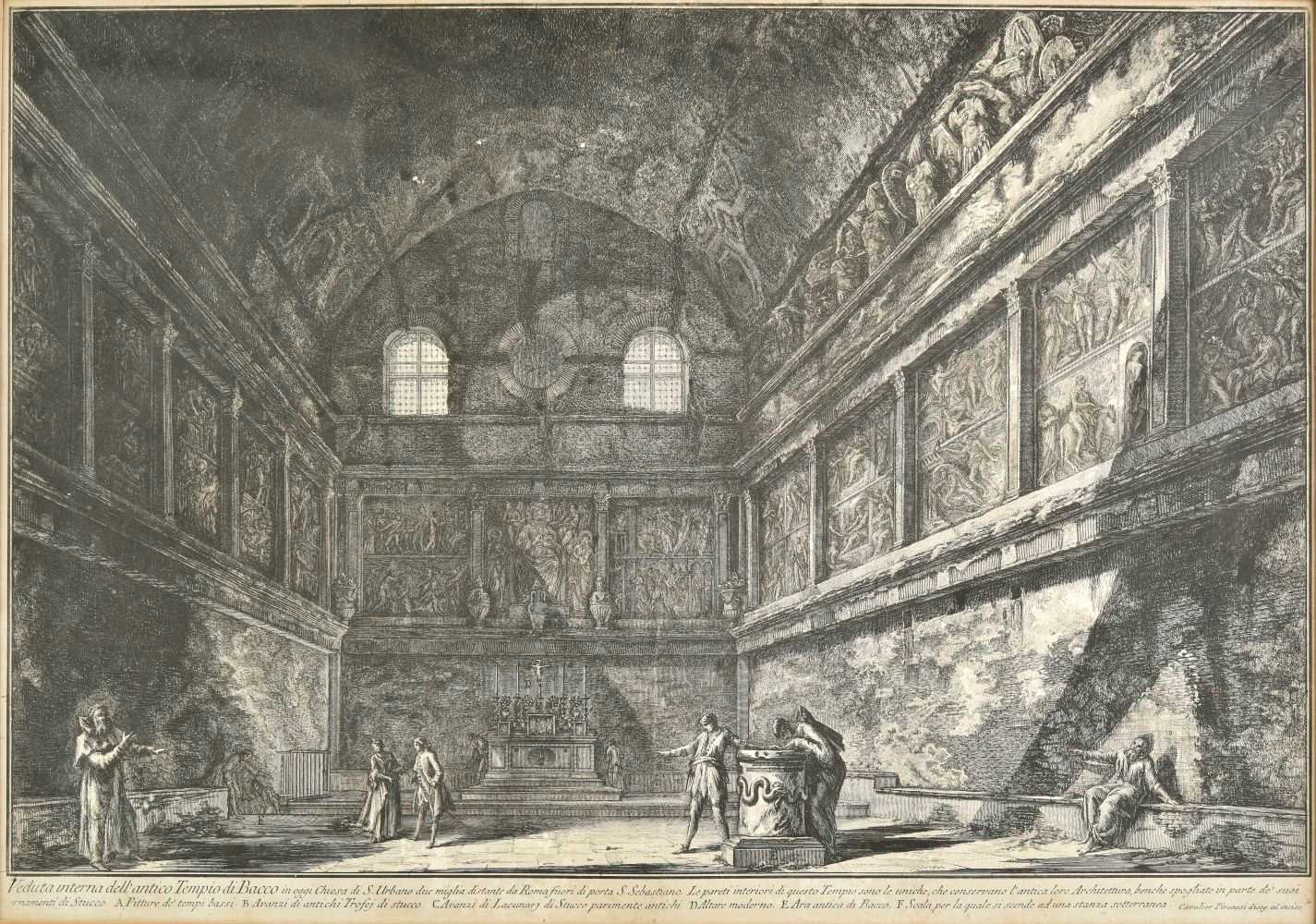 Lot 251 - Piranesi, Giovanni Battista, 1720-1778, Veduta interna dell'antico Tempio di Bacco