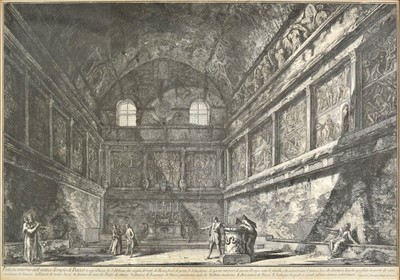 Lot 251 - Piranesi, Giovanni Battista, 1720-1778, Veduta interna dell'antico Tempio di Bacco