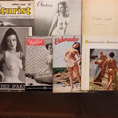 Lot 276 - Naturist Magazines. A group of 70 naturist and nude magazines, circa 1940/1960s