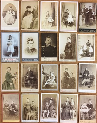 Lot 104 - Cartes de Visite.  A collection of approx. 500 cartes de visite and cabinet cards, c. 1860/70s