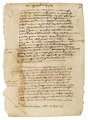 Lot 308 - Florence. Manuscript Memoir or 'ricordi' of a Florentine merchant, circa 1463-1525