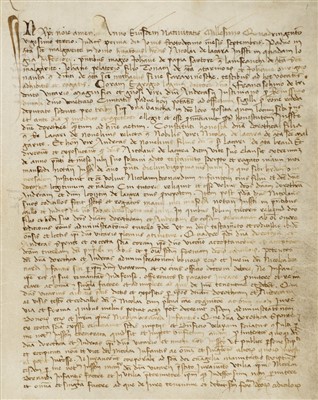 Lot 338 - Padua. Manuscript Will and Testament of Niccolo de Lacara, Padua, 1423