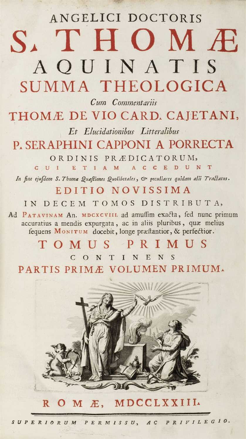Lot 140 Aquinas St Thomas Summa Theologica Cum