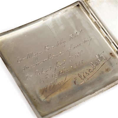 Lot 54 - Brackley (Herbert, 1894-1948). A Cartier silver presentation cigarette case