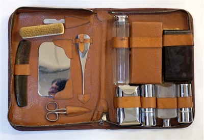 Lot 57 - Brackley (Herbert, 1894-1948). Travelling vanity case belonging to Air Commodore Brackley