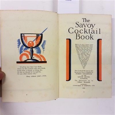 Lot 361 - Craddock (Harry). The Savoy Cocktail Book, 1st edition, 1930