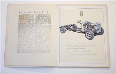 Lot 34 - Rolls-Royce. Silver Wraith sales brochure, circa 1952