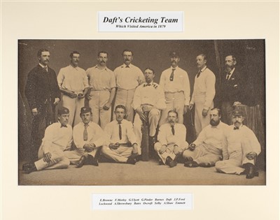 Lot 99 - Gutekunst (Frederick, 1831-1917). Daft's Cricketing Team in America, 1879