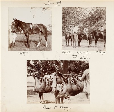 Lot 136 - India. Album of big-game hunting photographs, 1903-c.1914