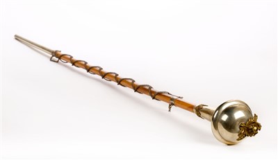 Lot 193 - Regimental mace. A Scottish Drum Major's ceremonial mace