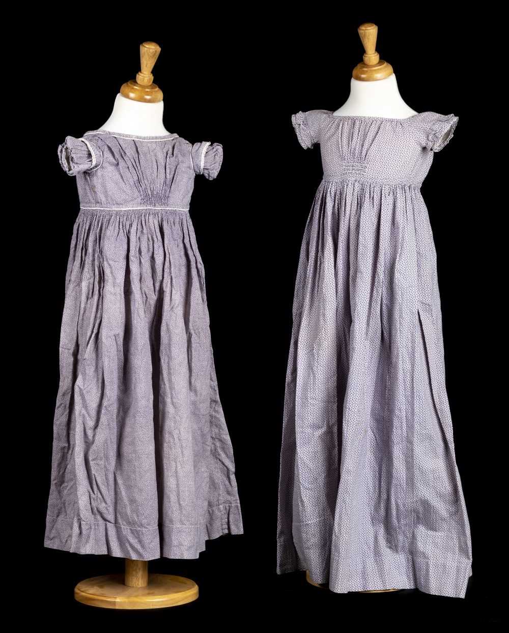 Lot 141 - Children's Clothes. A Regency girls' dress, circa 1810