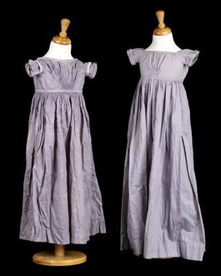Lot 141 - Children's Clothes. A Regency girls' dress, circa 1810