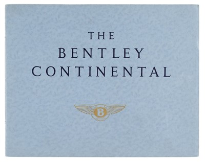 Lot 15 - Bentley. The Bentley Continental sales brochure, circa 1957