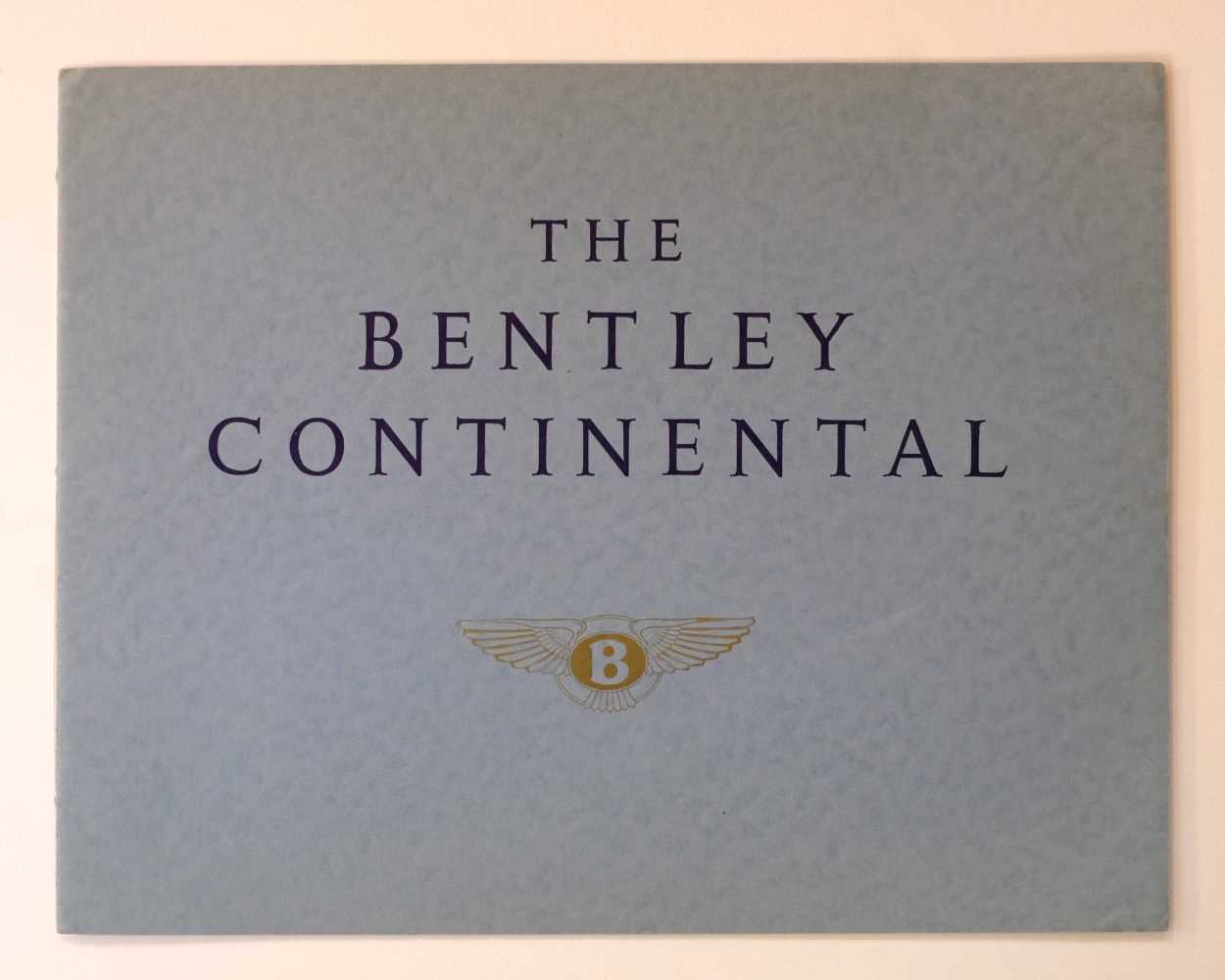 Lot 16 - Bentley. The Bentley Continental sales brochure, circa 1957