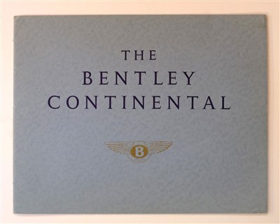 Lot 16 - Bentley. The Bentley Continental sales brochure, circa 1957