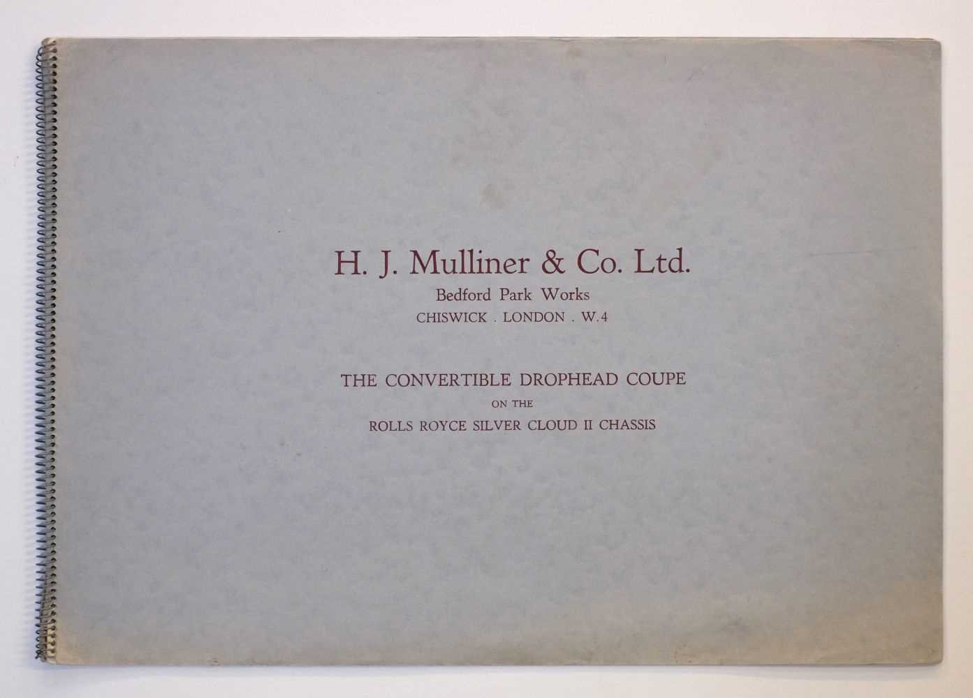 Lot 20 - Mulliner (H.J. & Co. Ltd.). Rolls Royce Convertible Drophead Coupe brochure, circa 1960