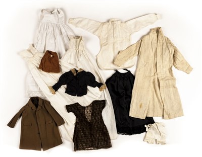 Lot 174 - Miniature clothes. A collection of miniature and dolls' clothes, 19th-20th century