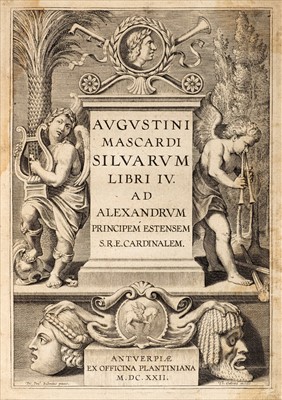 Lot 333 - Mascardi (Agostino). Silvarum libri IV, 1st edition, Antwerp: ex officina Plantiniana, 1622