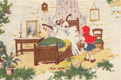 Lot 178 - Nursery fabric. Little Red Riding Hood, France: Marignan, 1950s