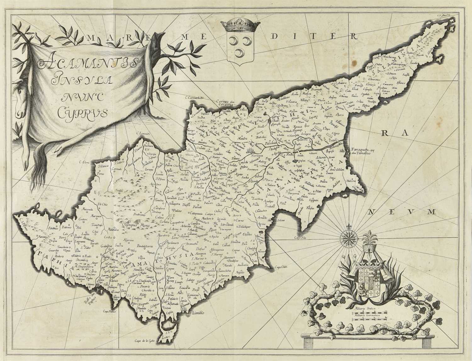 Lot 36 - Jauna (Dominique). Histoire de Chypre, de Jerusalem, d'Arménie, et d'Egypte, 1747