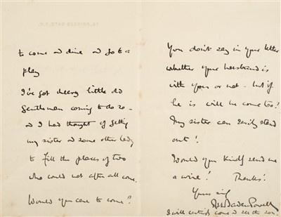 Lot 251 - Baden-Powell (Sir Robert, 1st Baron, 1857-1941). Autograph Letter Signed