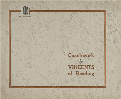 Lot 36 - Vincents Coachwork. Coachwork by Vincents of Reading, sales brochure, circa 1930