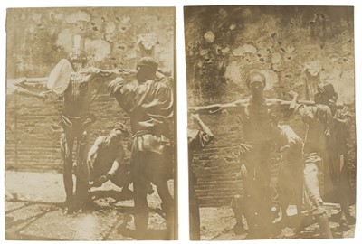 Lot 147 - China. Two photographs of a prisoner, 1902