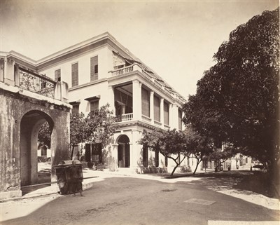 Lot 59 - Hong Kong. Two views of Hong Kong Club by John Thomson and William Pryor Floyd, c. 1870
