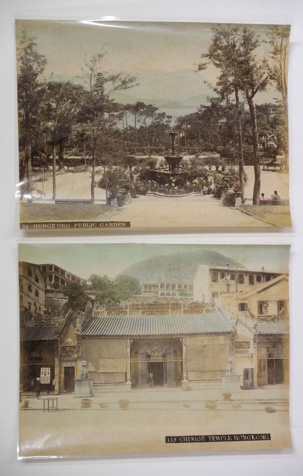 China, union church of Hong Kong Vintage albumen print, Tirage albuminé