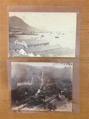 Lot 61 - Hong Kong. An assorted group of 16 albumen print views, c. 1870s/1880s
