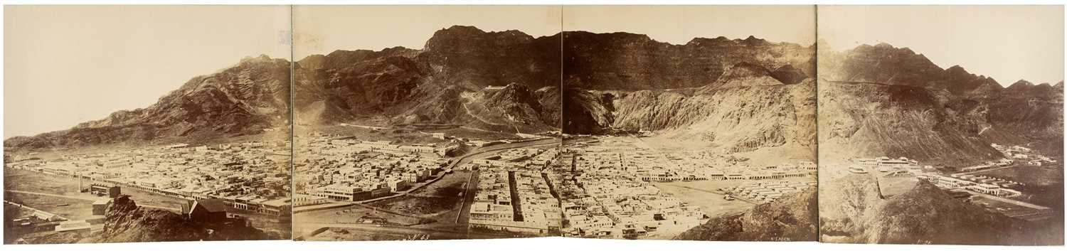 Lot 26 - Aden. A 4-part photographic panorama of Aden, 1870s