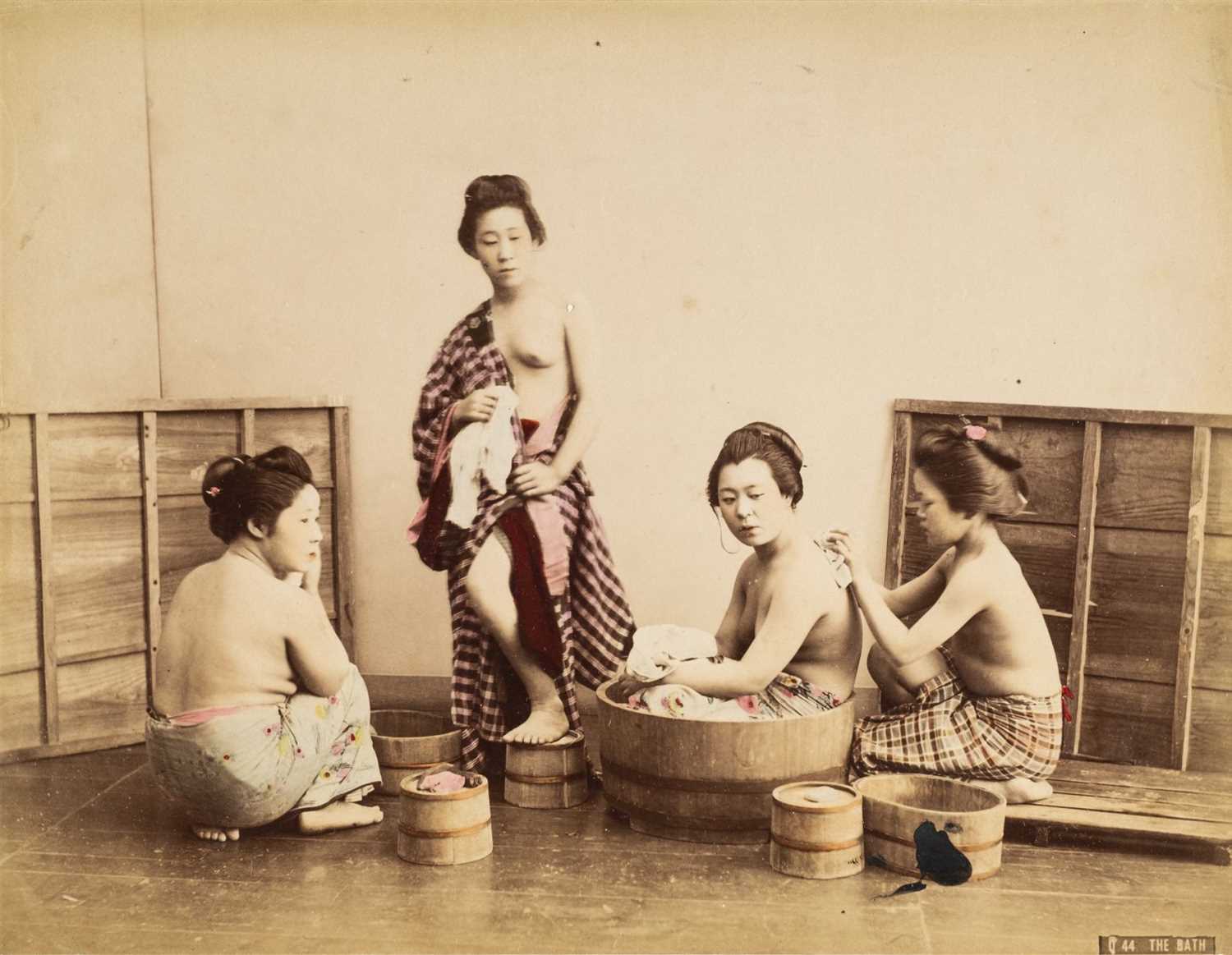 Lot 72 - Japan. A group of 16 hand-tinted albumen prints, c. 1880s