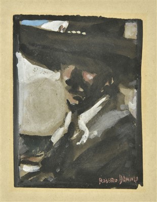 Lot 401 - Domingo (Roberto, 1883-1956). Man in a Sombrero