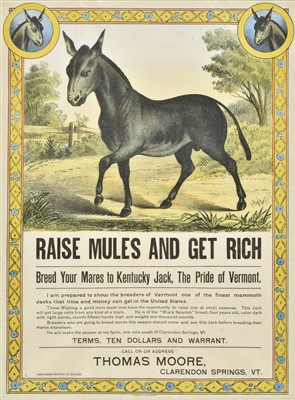 Lot 157 - Raise Mules and Get Rich. circa 1870