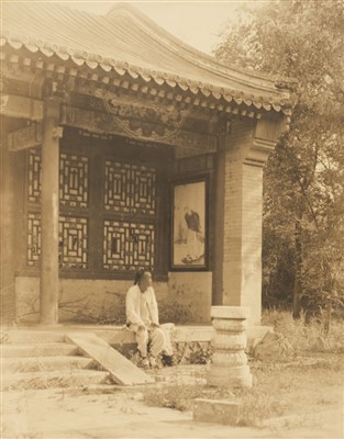 Lot 150 - China. A man sitting in front of a Temple, attributed to Horace Jackson, circa 1900
