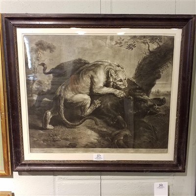 Lot 217 - Earlom (Richard). The Lion and the Boar, 1772