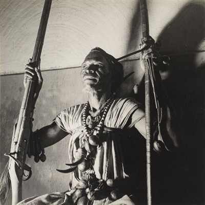 Lot 124 - Africa. A portrait of a Nigerian witch doctor, circa 1940