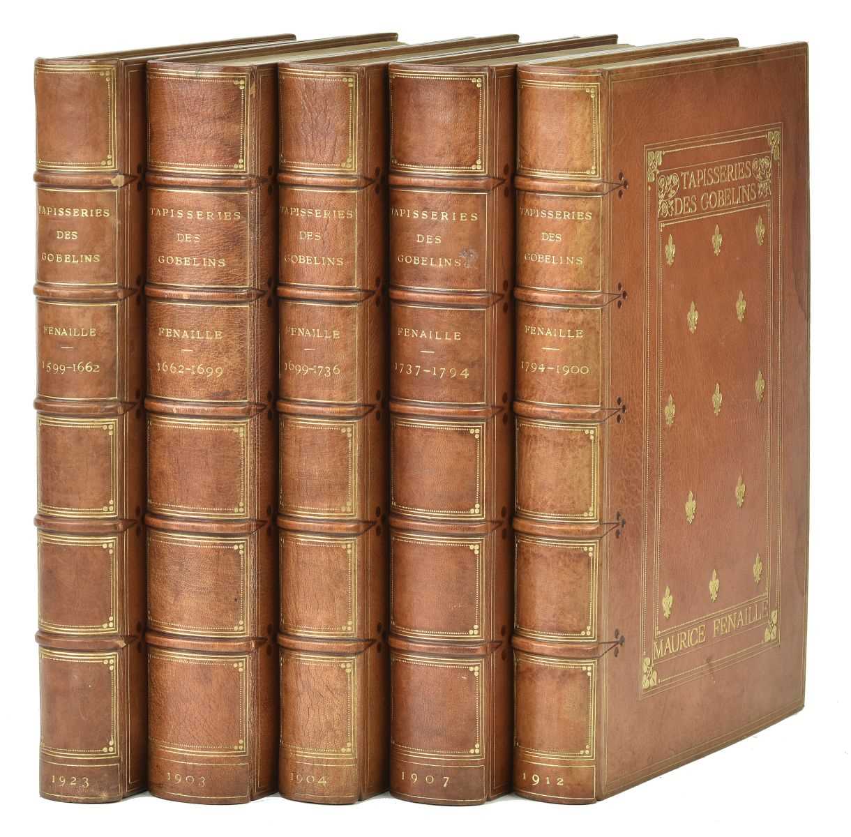 Lot 348 - Fenaille (Maurice).  Etat General des Tapisseries de la manufacture., 5 volumes, Paris, 1923