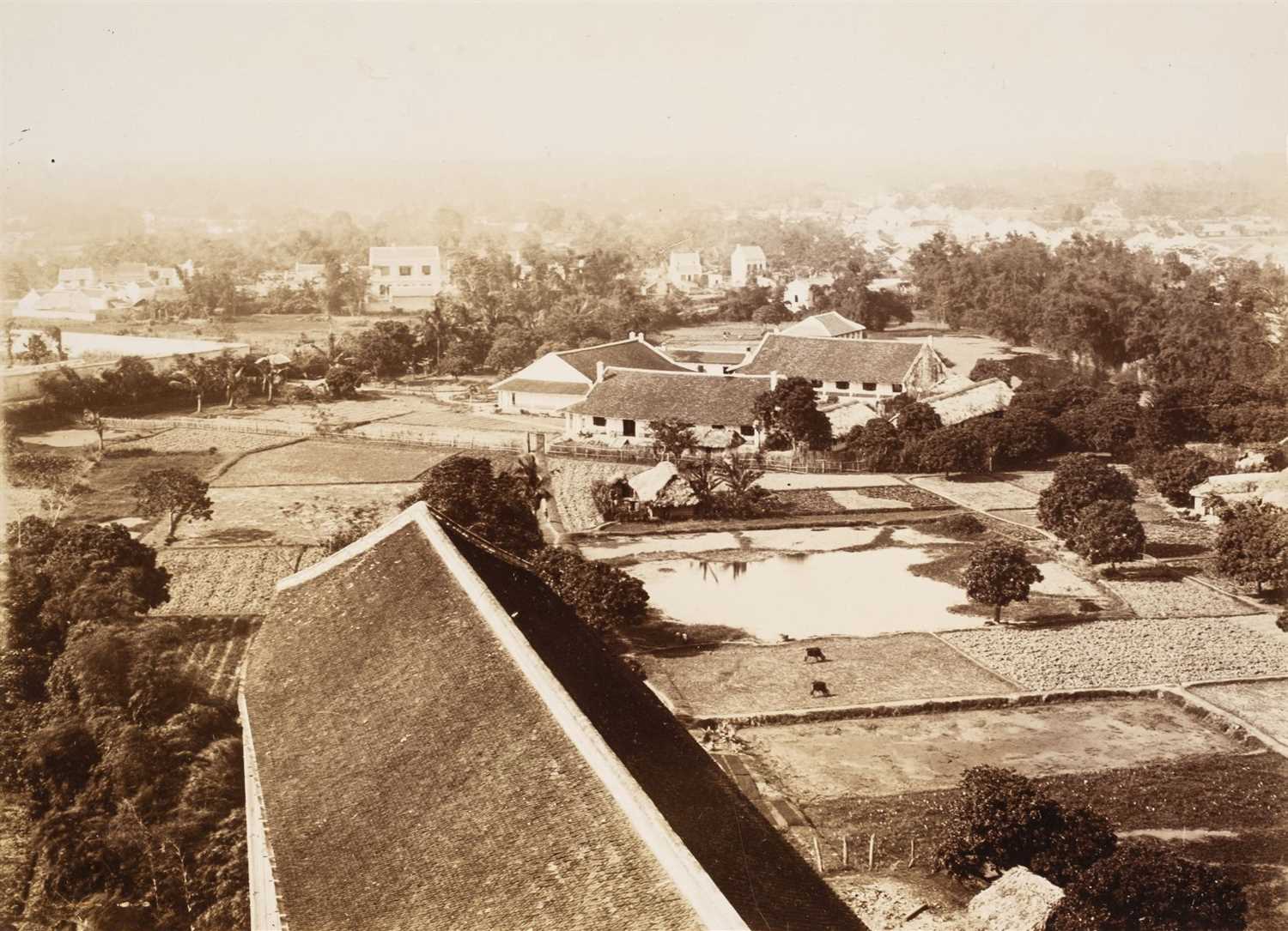 Lot 64 - French Indochina. A group of five views of Hanoi and district, c. 1890s
