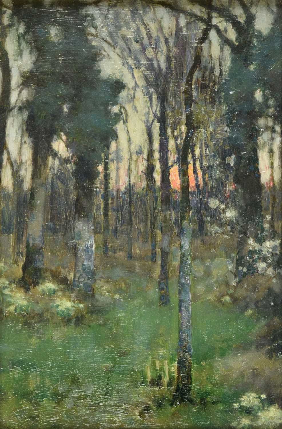 Lot 368 - Lamorna Birch (Samuel John, 1869-1955). Wooden landscape, 1944