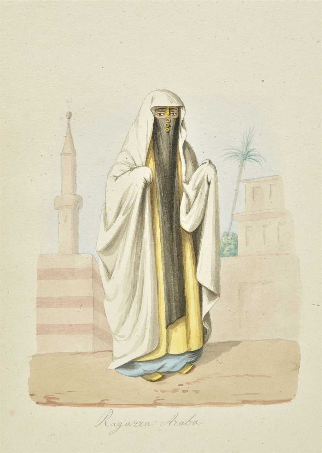 Lot 47 - Middle Eastern costume. Album of watercolours, 19th century