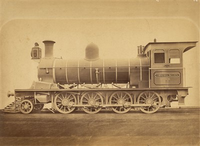 Lot 101 - Railway Engines. A group of 28 photographs of railway engines and some related, c. 1880