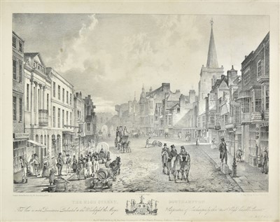 Lot 240 - Southampton. Day (W., lithographer), High Street Southampton, 1828