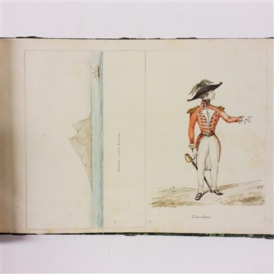 Lot 63 - South America. 'Souvenir pour Mr. Pico', album of watercolours, c.1845-50