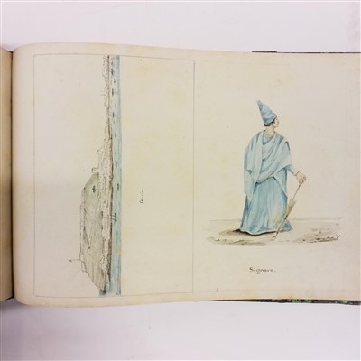 Lot 63 - South America. 'Souvenir pour Mr. Pico', album of watercolours, c.1845-50