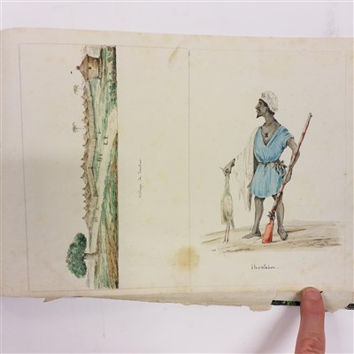 Lot 63 - South America. 'Souvenir pour Mr. Pico', album of watercolours, c.1845-50